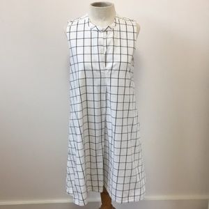 Madewell Shirtdress A Line Dress White Black